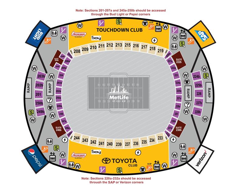 Metlife Seating Chart One Direction