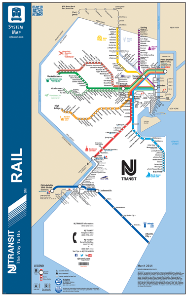 new jersey transit map Public Transportation